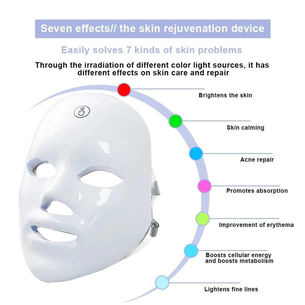 7-Color LED Facial Mask