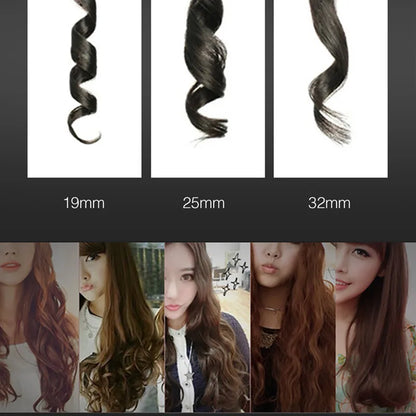 LCD Conical Curling Iron Ceramic Glaze Hair Curler