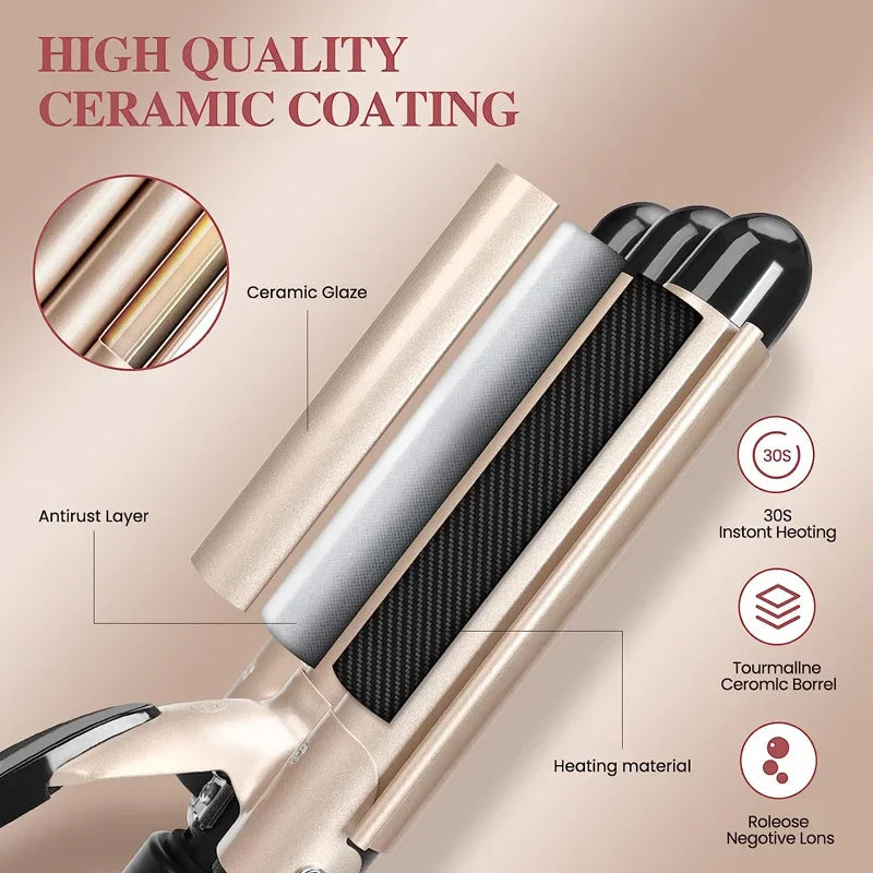 1-Inch Triple Barrel Curling Iron