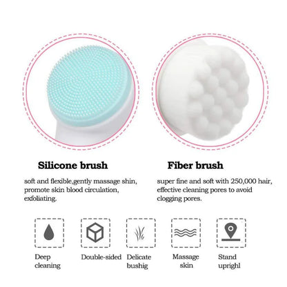 3D Double-Sided Silicone Facial Brush