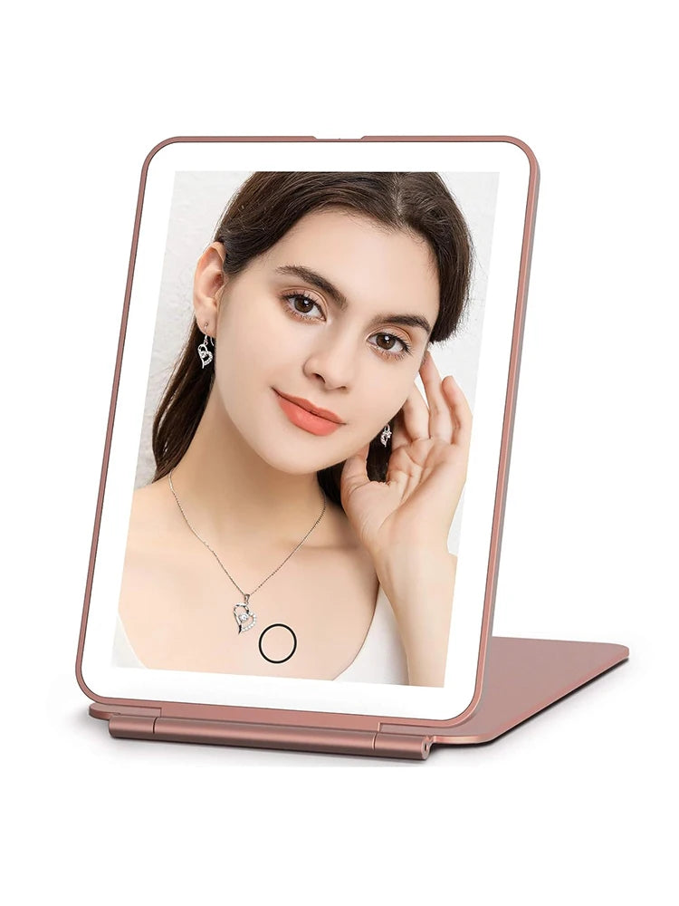 LED Foldable Travel Makeup Mirror