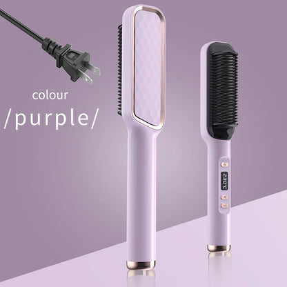 Electric Hot Comb Straightener Brush