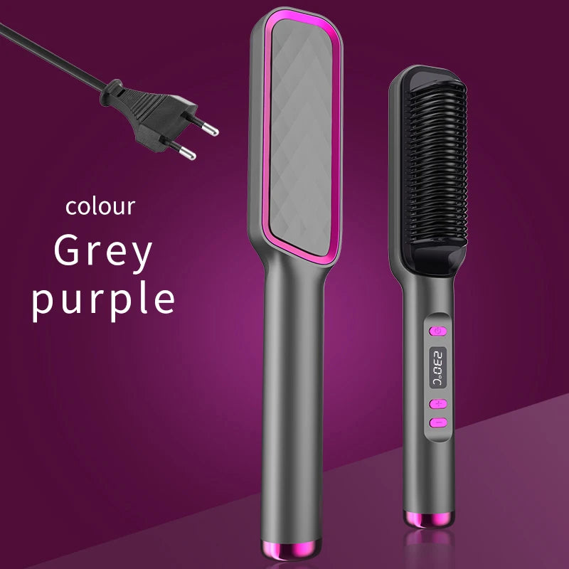 Electric Hot Comb Straightener Brush
