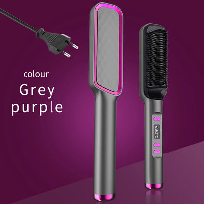 Electric Hot Comb Straightener Brush