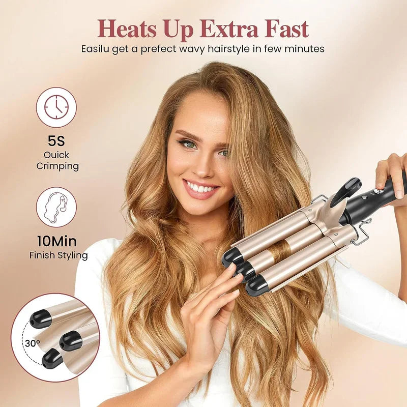 1-Inch Triple Barrel Curling Iron