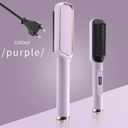 Electric Hot Comb Straightener Brush