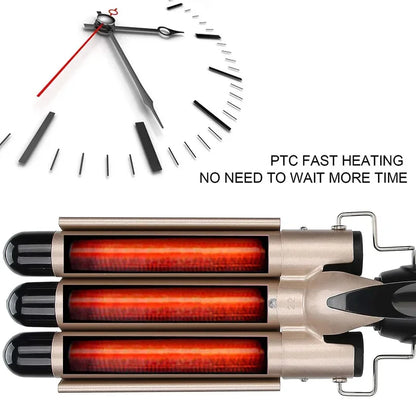 1-Inch Triple Barrel Curling Iron