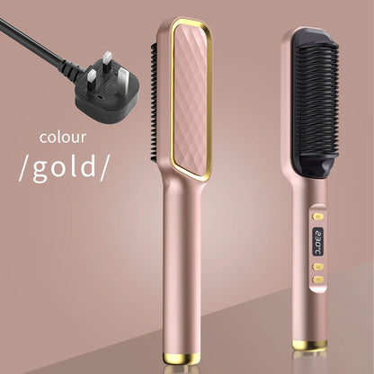 Electric Hot Comb Straightener Brush