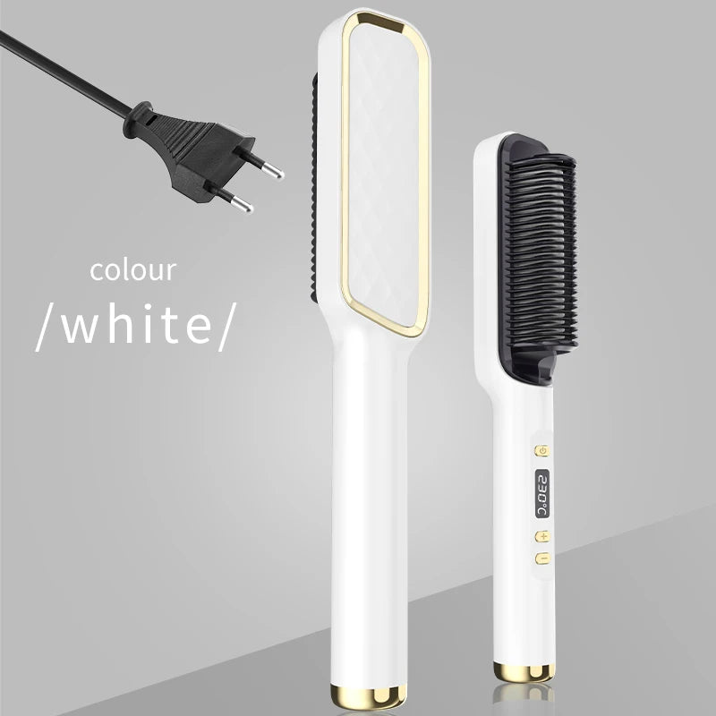 Electric Hot Comb Straightener Brush