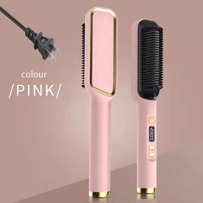 Electric Hot Comb Straightener Brush
