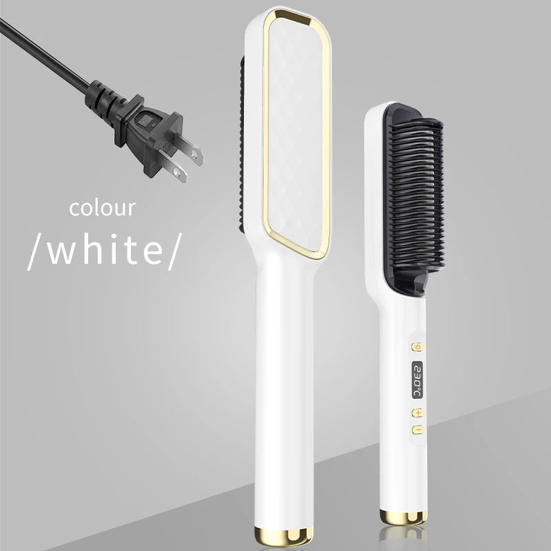 Electric Hot Comb Straightener Brush