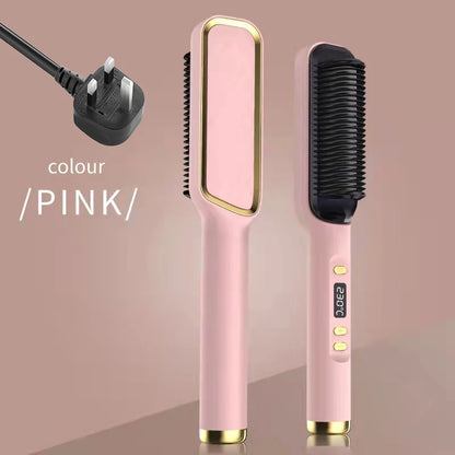 Electric Hot Comb Straightener Brush
