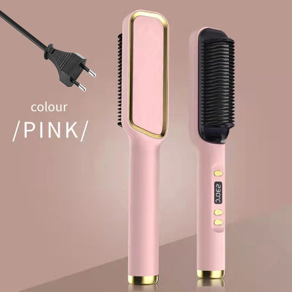 Electric Hot Comb Straightener Brush