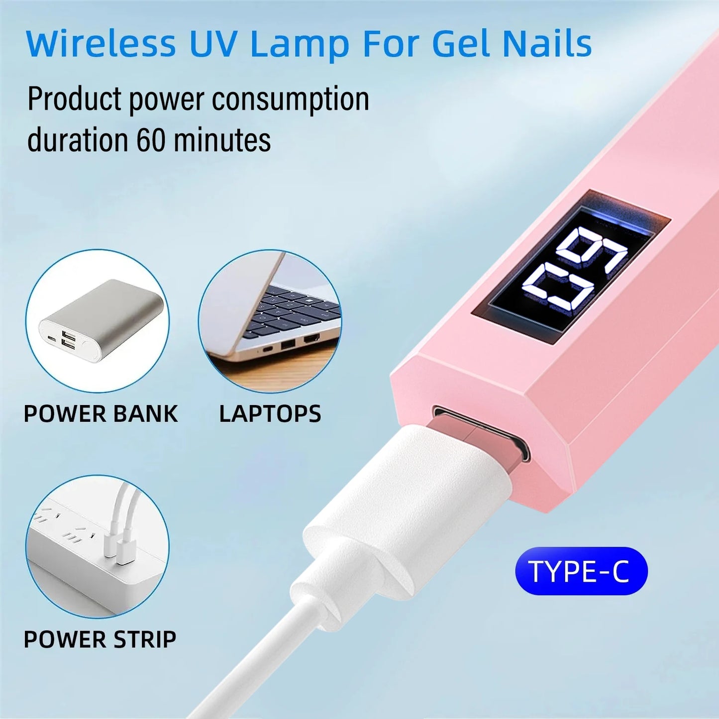 Handheld USB Rechargeable UV/LED Nail Dryer Lamp