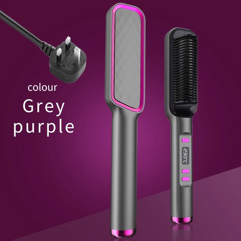 Electric Hot Comb Straightener Brush