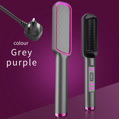 Electric Hot Comb Straightener Brush